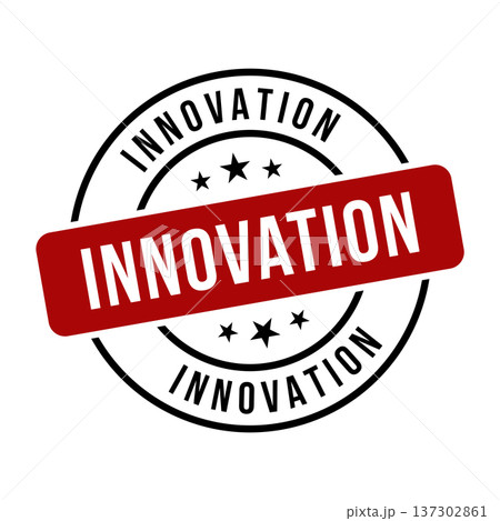 Innovation Stamp, Innovation Round Sign 137302861