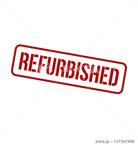 Refurbished Stamp, Refurbished Square Sign 137302906