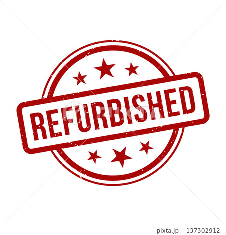 Refurbished Stamp, Refurbished Grunge Round Sign 137302912