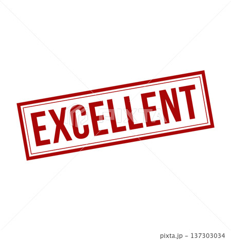 Excellent Stamp, Excellent Square Sign Excellent Stamp, Excellent Square Sign 137303034
