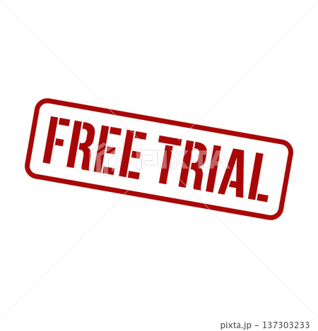 Free Trial Stamp, Free Trial Square Sign 137303233