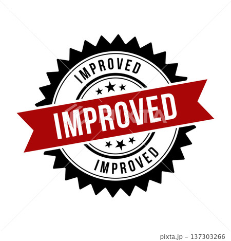 Improved Stamp, Improved Round Sign With Ribbon 137303266