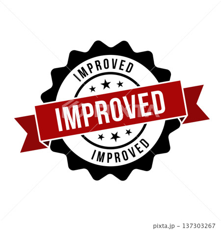 Improved Stamp, Improved Round Sign With Ribbon Improved Stamp, Improved Round Sign With Ribbon 137303267