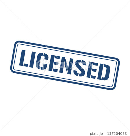 Licensed Stamp, Licensed Grunge Square Sign 137304088