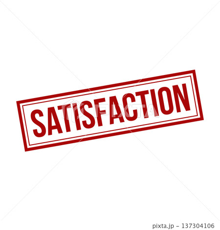 Satisfaction Stamp, Satisfaction Grunge Square Sign 137304106