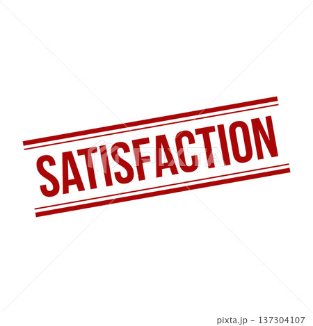 Satisfaction Stamp, Satisfaction Grunge Square Sign 137304107