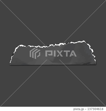 Black torn paper, torn sheet of paper fragment, vector realistic crumpled strip scrap with ripped edges Black torn paper, torn sheet of paper fragment, vector realistic crumpled strip scrap with ripped edges 137304618