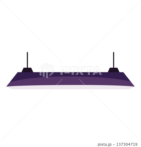 Modern purple linear pendant ceiling light, ideal for home or office lighting. 137304719