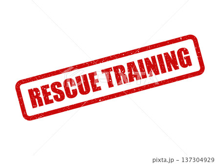 An authentic red grunge style rubber stamp featuring the phrase RESCUE TRAINING for emergency preparation An authentic red grunge style rubber stamp featuring the phrase RESCUE TRAINING for emergency preparation 137304929