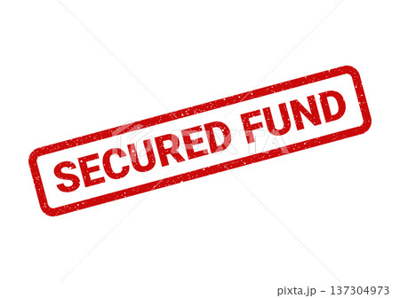 Authentic grunge textured stamp with the bold text secured fund symbolizing financial protection or guaranteed investment resources Authentic grunge textured stamp with the bold text secured fund symbolizing financial protection or guaranteed investment resources 137304973