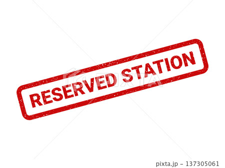 Classic grunge stamp signifying a designated work station or a specific transportation stop that is reserved Classic grunge stamp signifying a designated work station or a specific transportation stop that is reserved 137305061
