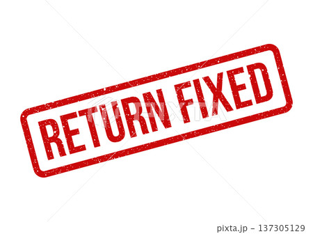 Distinctive grunge texture rubber stamp indicating that a problem or item has been returned fixed Distinctive grunge texture rubber stamp indicating that a problem or item has been returned fixed 137305129