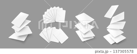 Blank flying poker card mockup, business voucher Blank flying poker card mockup, business voucher 137305578
