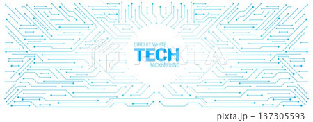 Circuit board pattern with electronic lines, chip 137305593