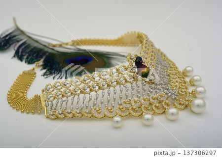 Indian Gold jewelry photo shoot 137306297