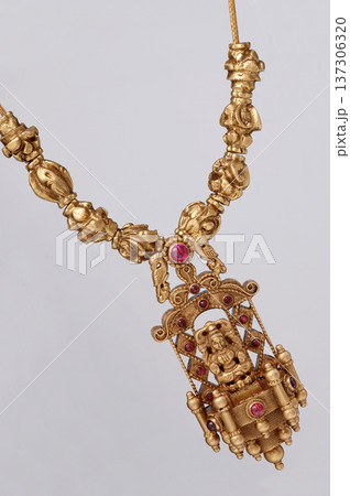 Indian Gold jewelry photo shoot 137306320