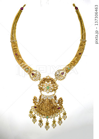 Indian Gold jewelry photo shoot 137306463