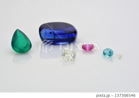Gems Rubies Emeralds Luck stone India 137306546