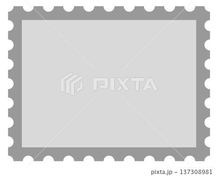Post paper mark with perforated edge. Mail frame 137308981