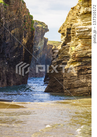Cathedral Beach in Galicia Spain. Cathedral Beach in Galicia Spain. 137310172