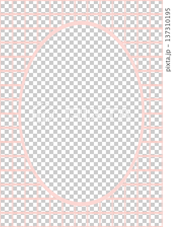 Frame pink checkered in Vichy style. Template in childish style. The square grid is hand-drawn watercolor. Illustration isolated from background for design cards posters invitations birthdays Easter 137310195