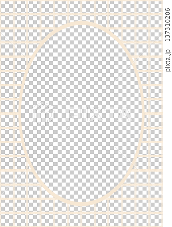 Frame checkered beige in Vichy style. Template in childish style. The square grid is hand-drawn watercolor. Illustration isolated from background for design cards posters invitations birthdays Easter 137310206