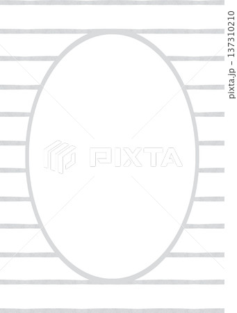 Frame striped print, colors gray, silver. Template in childish style. Lines hand-drawn watercolor, illustration isolated from background for design cards, posters greetings, holidays birthdays, Easter 137310210