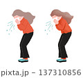 くしゃみをする女性 137310856