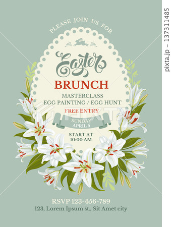 Easter Brunch Poster Template Easter Brunch Poster Template 137311485