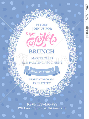 Easter Brunch Poster Template Easter Brunch Poster Template 137311487