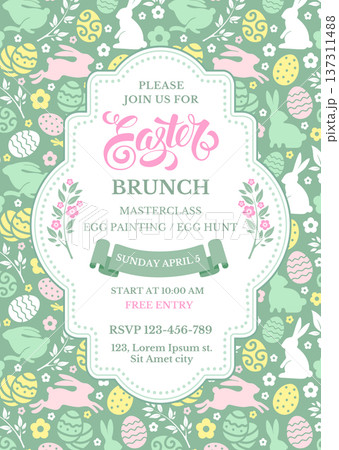 Easter Brunch Poster Template Easter Brunch Poster Template 137311488