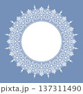 Lace Seamless Pattern Circle Frame 137311490