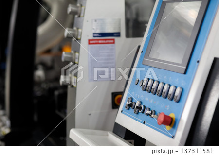 control panel of modern woodworking machine control panel of modern woodworking machine 137311581