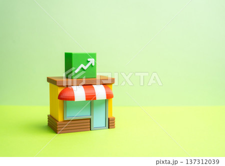 Business is showing revenue growth. Store and sales growth. Financial success story with rising profits and strong performance in retail market expansion and sustainable development strategy Business is showing revenue growth. Store and sales growth. Financial success story with rising profits and strong performance in retail market expansion and sustainable development strategy 137312039