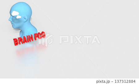 Brain Fog Concept with Human Head and Clouds 3d render. Brain Fog Concept with Human Head and Clouds 3d render. 137312884