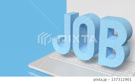 Online Job Search and Digital Career Opportunity Concept 3d render. Online Job Search and Digital Career Opportunity Concept 3d render. 137312901