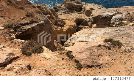 Rocky coastline near Carvoeiro 137313477