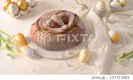 Portuguese traditional Easter cake 137313485