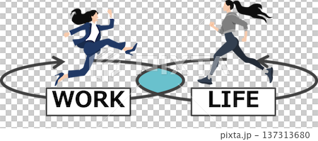 Work-life balance illustrations Work-life balance illustrations 137313680