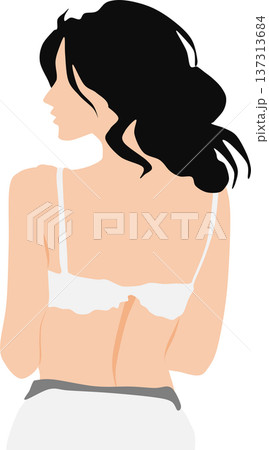 ダイエットに成功した女性のイラスト ダイエットに成功した女性のイラスト 137313684