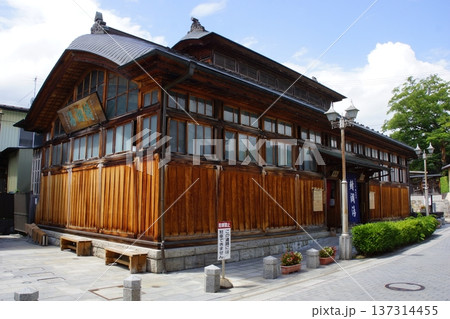 飯坂温泉の町並み 鯖湖湯(共同浴場) 飯坂温泉の町並み 鯖湖湯(共同浴場) 137314455
