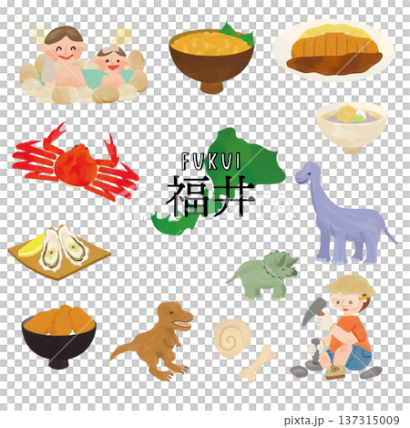 福井の水彩観光イラスト 137315009