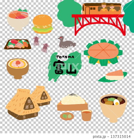 富山旅遊插畫 137315014