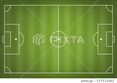 Top view of football field with marking Top view of football field with marking 137315061