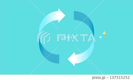 PDCA・改善サイクル・変化・変更をイメージした背景素材 137315252