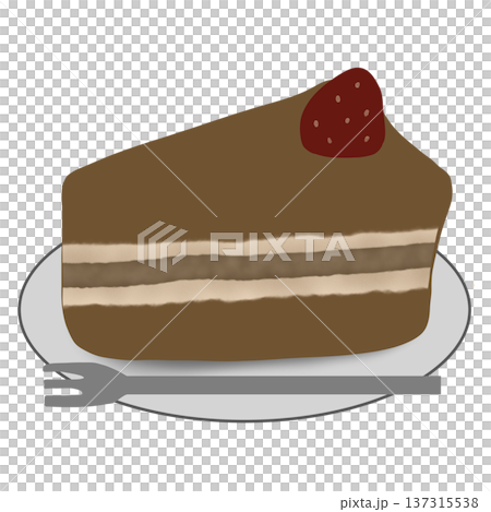 巧克力蛋糕的例證 巧克力蛋糕的例證 137315538