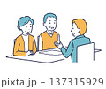 相談をする高齢夫婦のイラスト 137315929