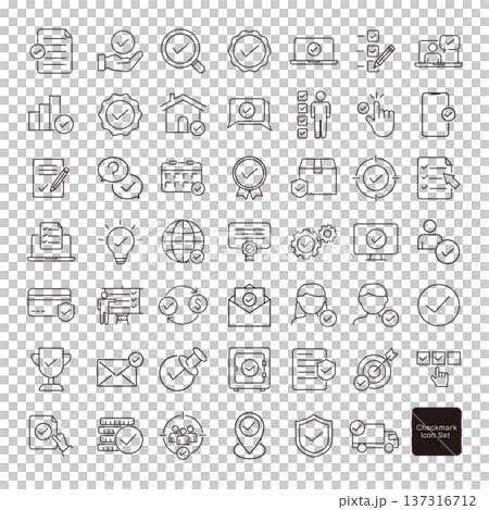 勾號圖示集 137316712