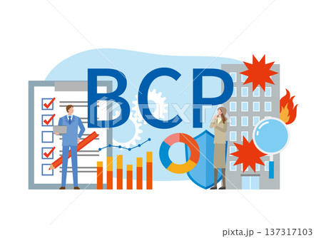 事業継続計画のイメージイラスト 137317103
