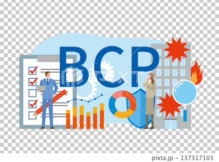 事業継続計画のイメージイラスト 137317103